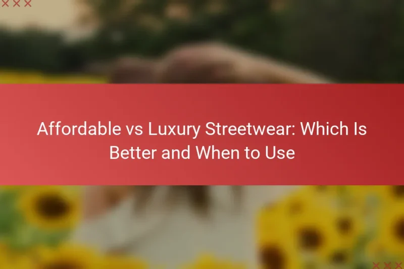 Affordable vs Luxury Streetwear: Which Is Better and When to Use