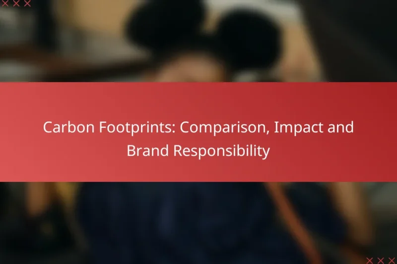 Carbon Footprints: Comparison, Impact and Brand Responsibility