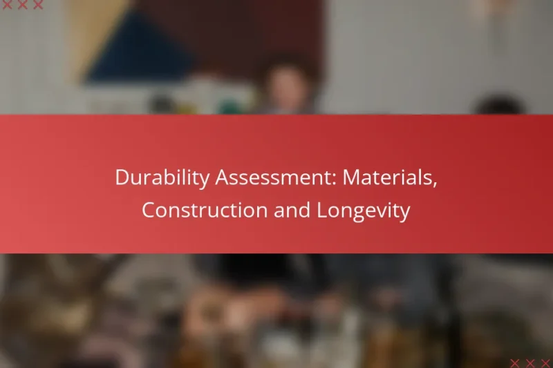 Durability Assessment: Materials, Construction and Longevity