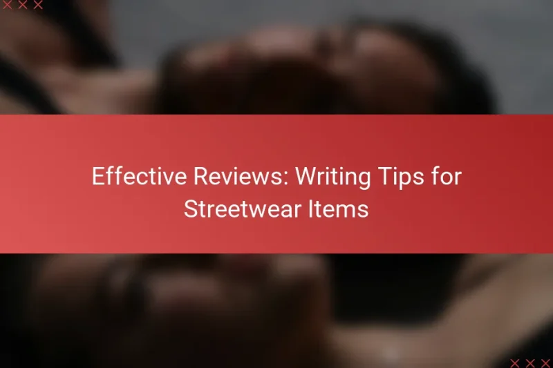 Effective Reviews: Writing Tips for Streetwear Items