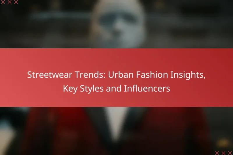 Streetwear Trends: Urban Fashion Insights, Key Styles and Influencers