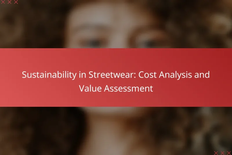 Sustainability in Streetwear: Cost Analysis and Value Assessment