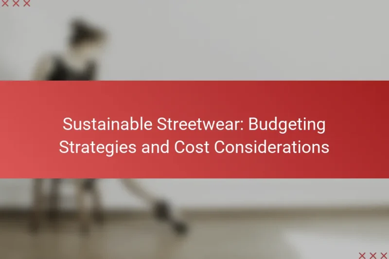 Sustainable Streetwear: Budgeting Strategies and Cost Considerations