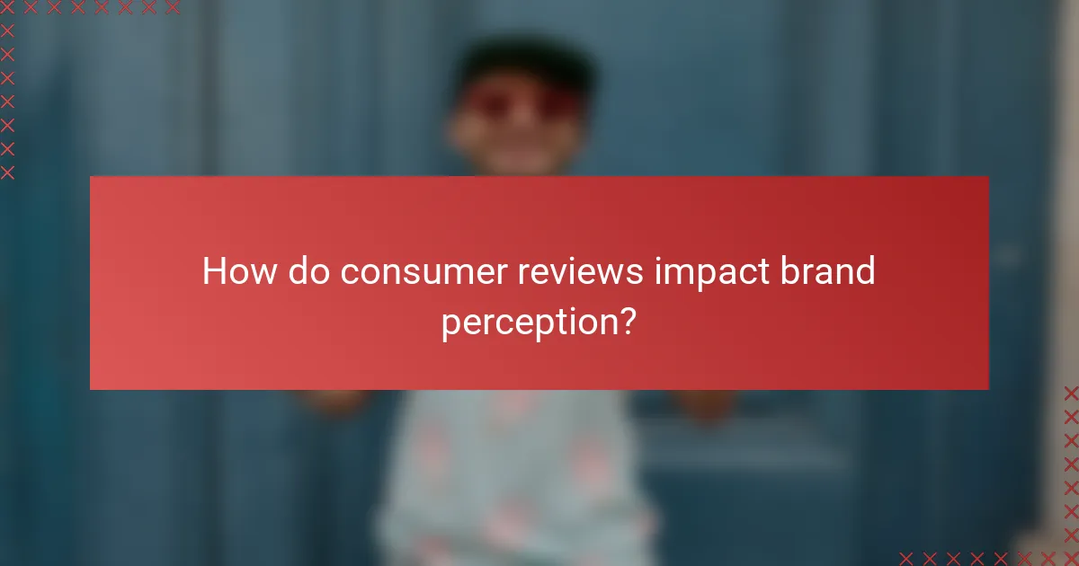 How do consumer reviews impact brand perception?