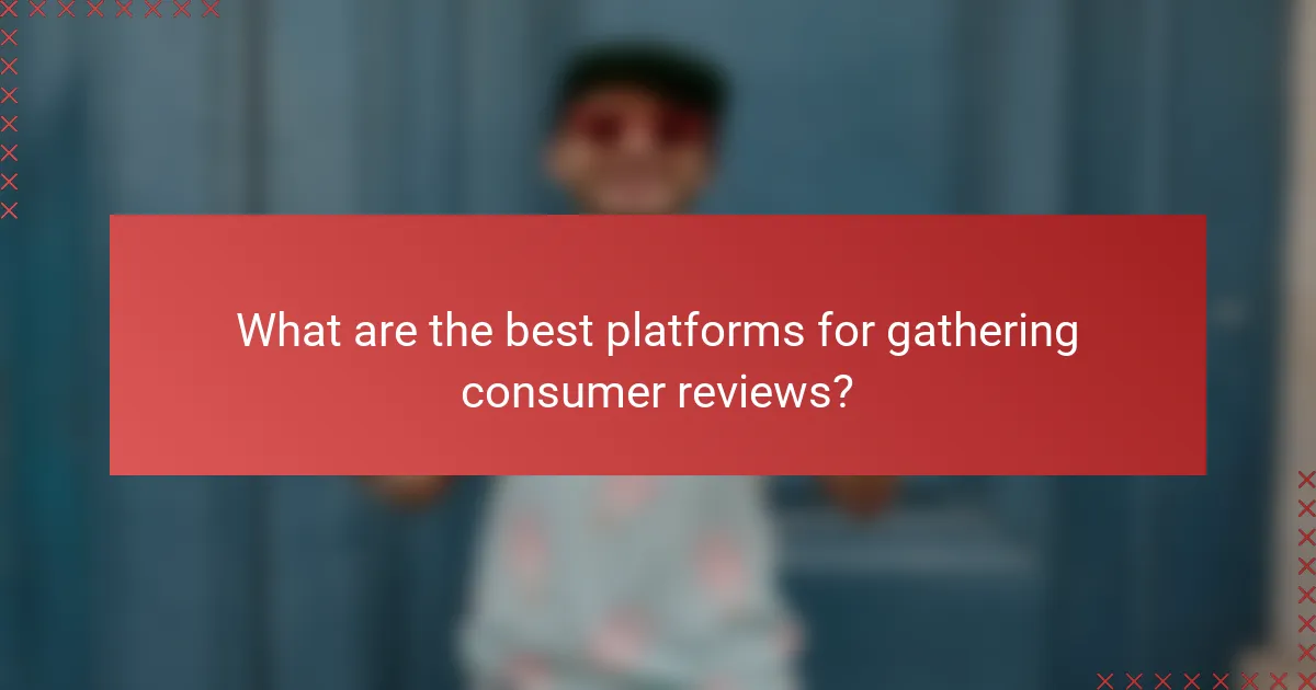 What are the best platforms for gathering consumer reviews?