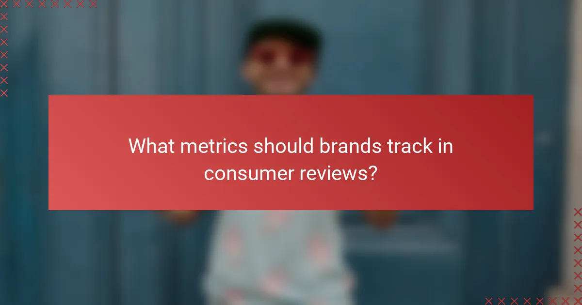 What metrics should brands track in consumer reviews?